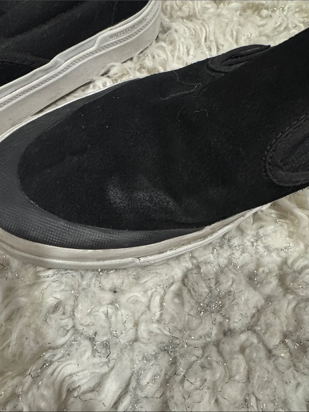 Vans Black Suede Slip-On Loafers